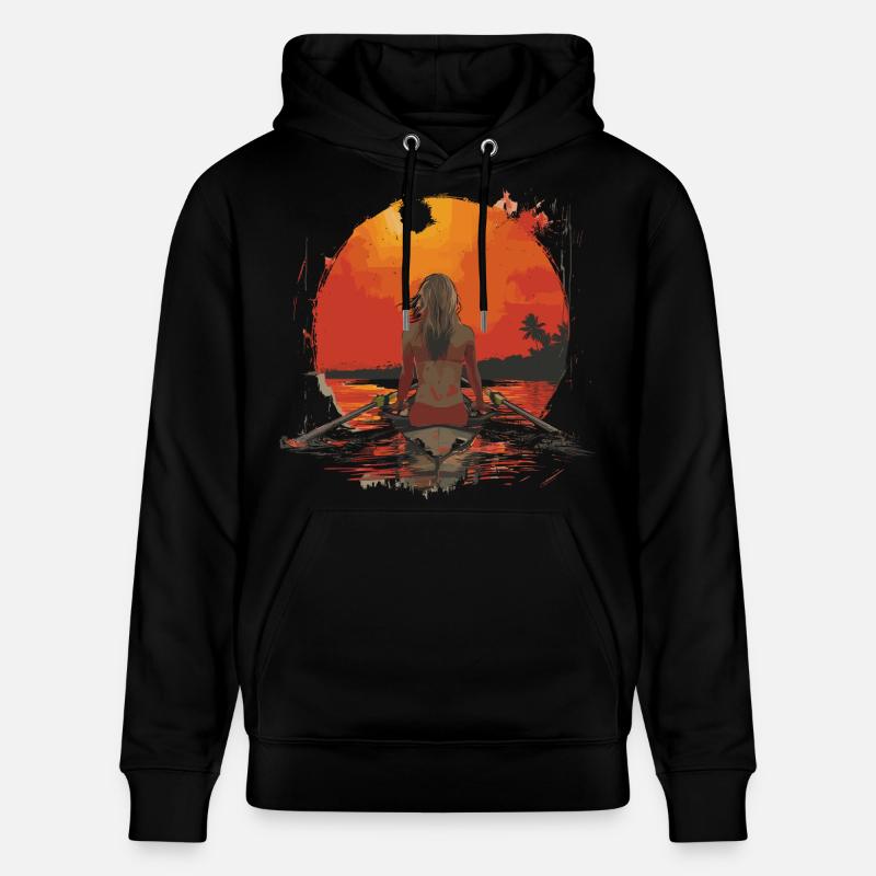 Rameur d’illustration - Sweat à capuche bio CRUISER Stanley/Stella Unisexe - noir