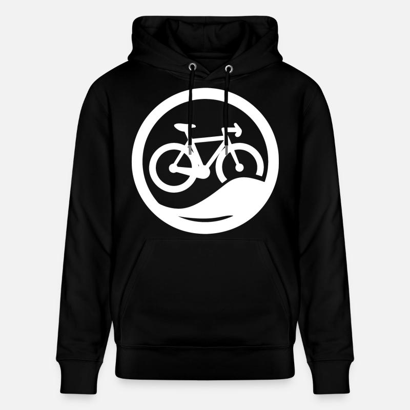 Dessin de vélo - Sweat à capuche bio CRUISER Stanley/Stella Unisexe - noir
