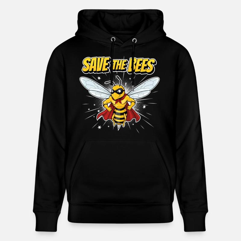 Devise du héros de l’abeille comique - Sweat à capuche bio CRUISER Stanley/Stella Unisexe - noir