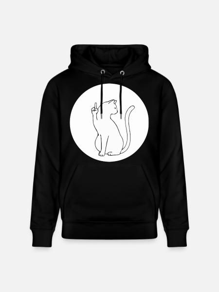 Chat chats chaton chat doigt d’honneur - Sweat à capuche bio CRUISER Stanley/Stella Unisexe - noir
