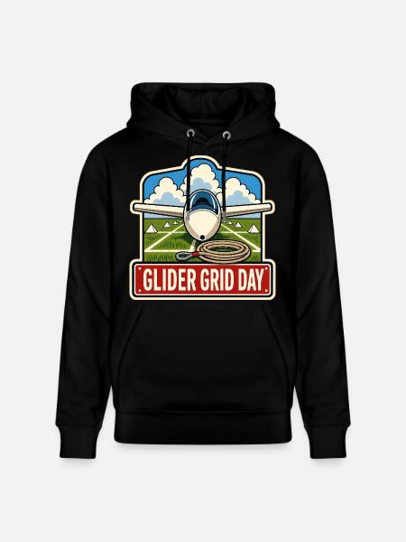 GLIDER GRID DAY - Stanley/Stella CRUISER Unisex Organic Hoodie - black