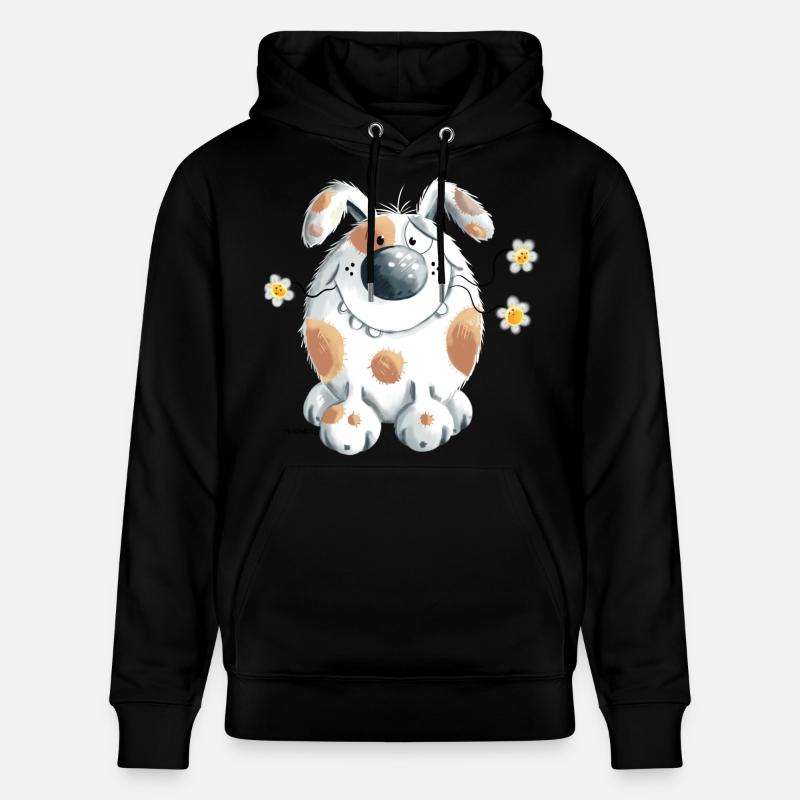 Chien avec la fleur - Sweat à capuche bio CRUISER Stanley/Stella Unisexe - noir