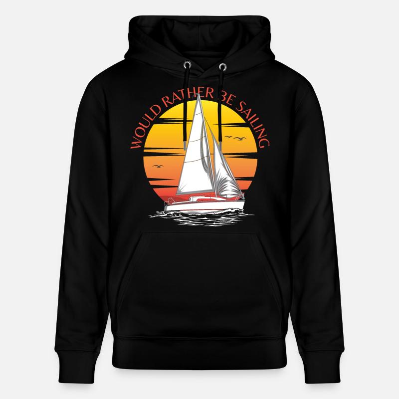 Préférerait naviguer - Sweat à capuche bio CRUISER Stanley/Stella Unisexe - noir
