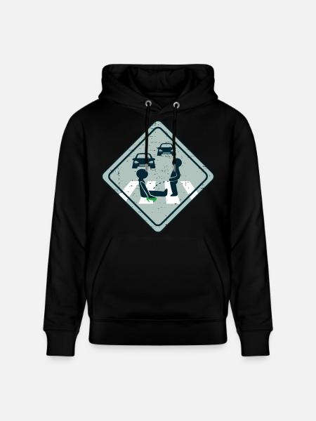 Climate activist road gluing - Stanley/Stella CRUISER Unisex Organic Hoodie - black