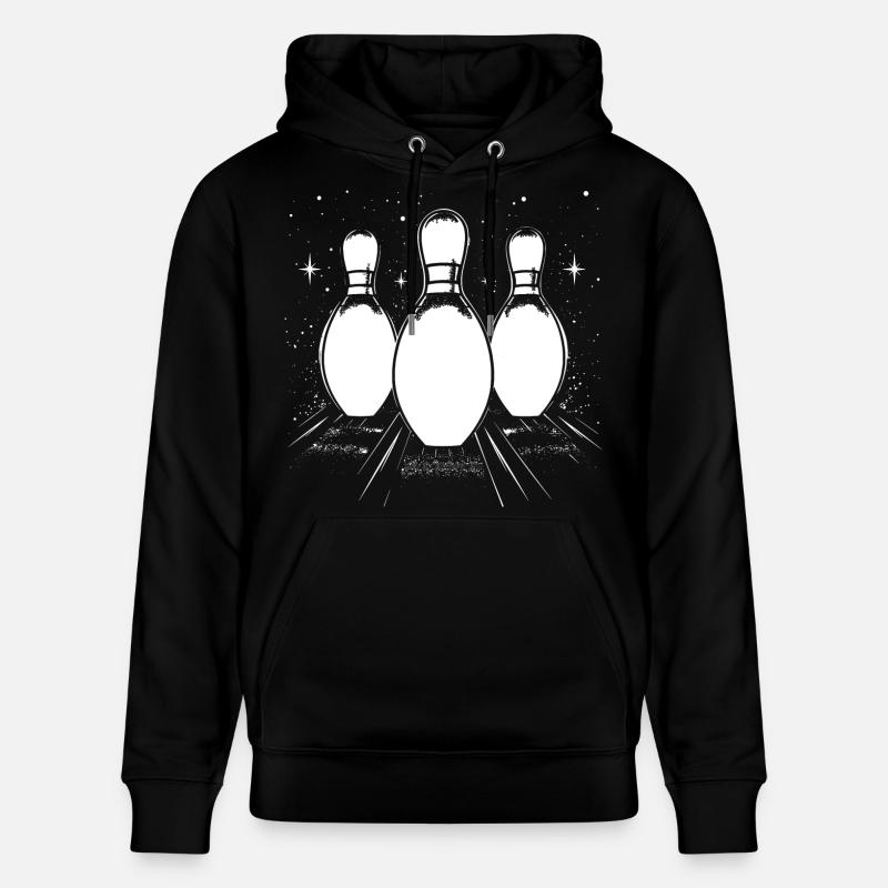 Dessin de bowling - Sweat à capuche bio CRUISER Stanley/Stella Unisexe - noir
