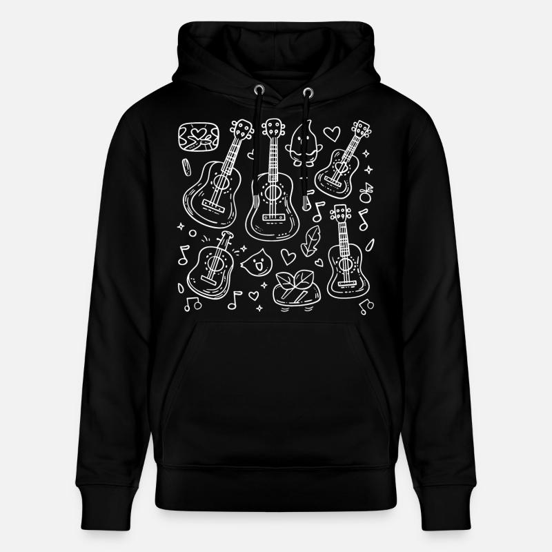 Ukulélé de dessin animé - Sweat à capuche bio CRUISER Stanley/Stella Unisexe - noir