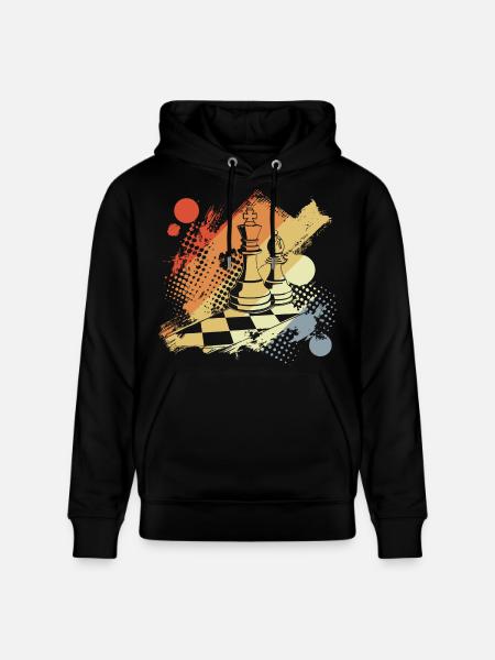 Chess queen and king - Stanley/Stella CRUISER Unisex Organic Hoodie - black