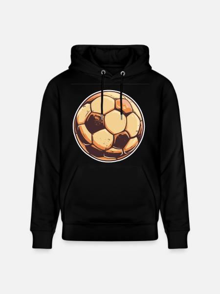 Retro Football Graphic - Stanley/Stella CRUISER Unisex Organic Hoodie - black