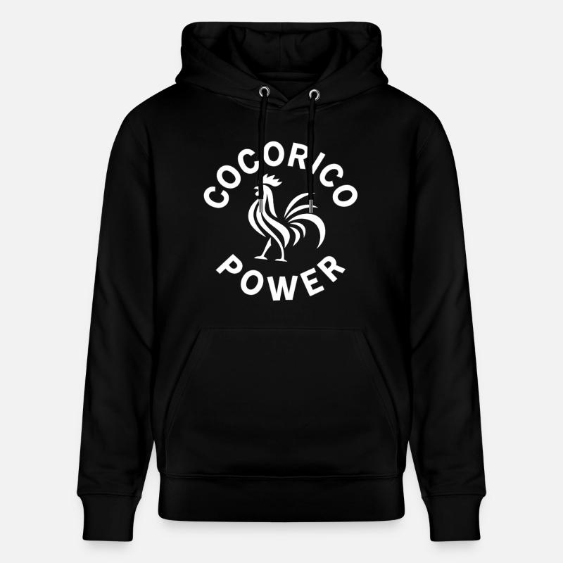 Cocorico Power - Sweat à capuche bio CRUISER Stanley/Stella Unisexe - noir