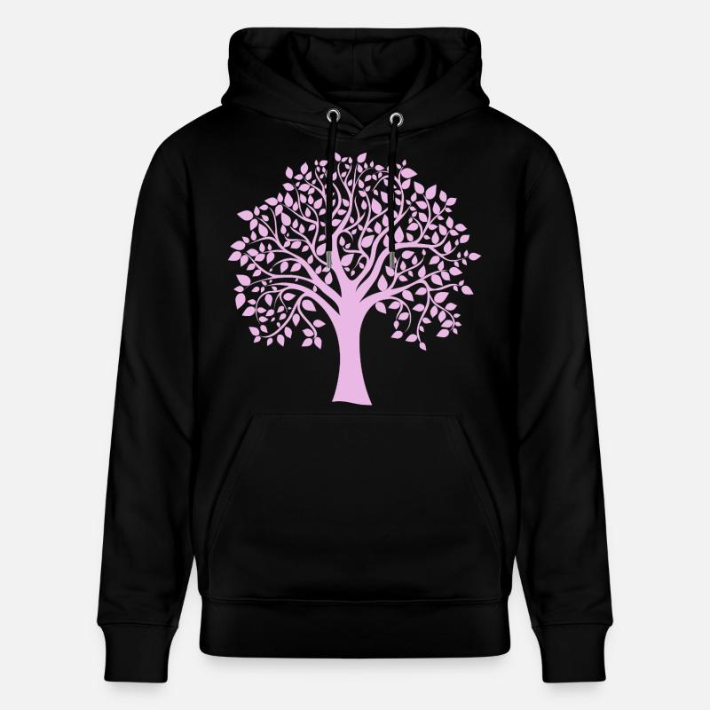 Silhouette à motif d’arbre jumbo violet - Sweat à capuche bio CRUISER Stanley/Stella Unisexe - noir