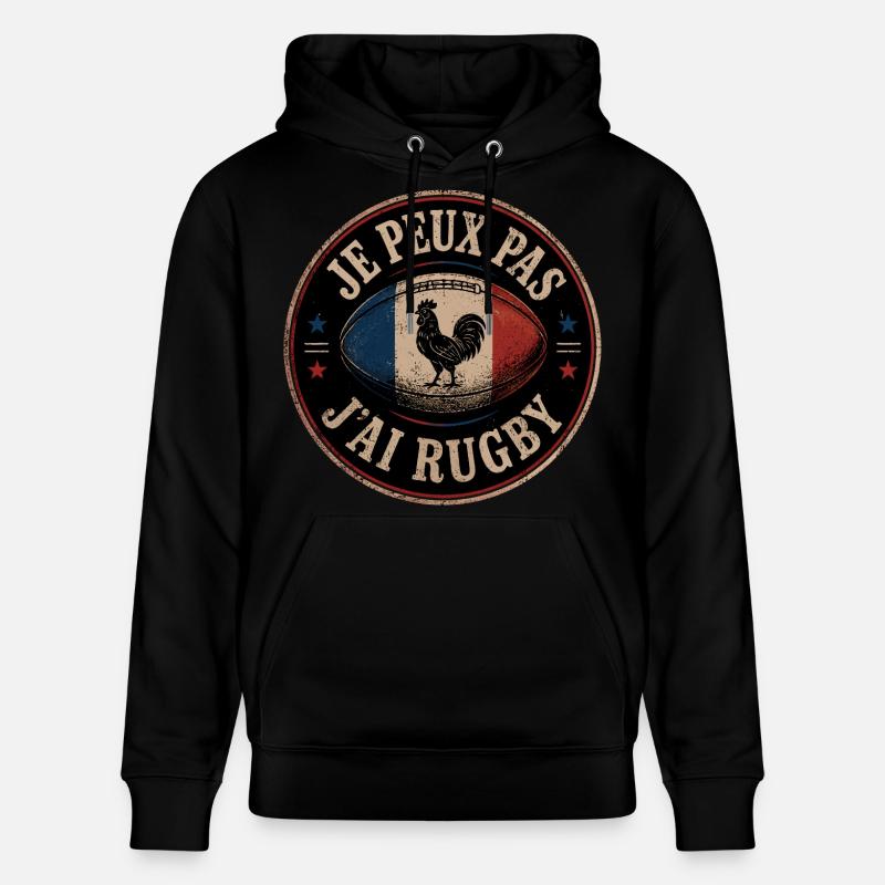 Je Peux Pas J'ai Rugby 2026 - Sweat à capuche bio CRUISER Stanley/Stella Unisexe - noir