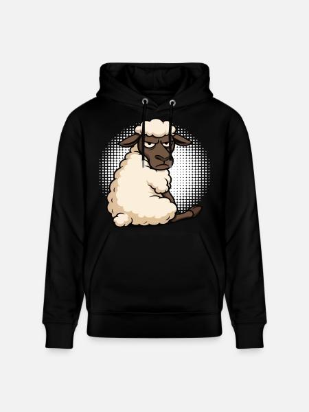 Sheep Sheep Shepherd Sheep Keeper Ram - Stanley/Stella CRUISER Unisex Organic Hoodie - black