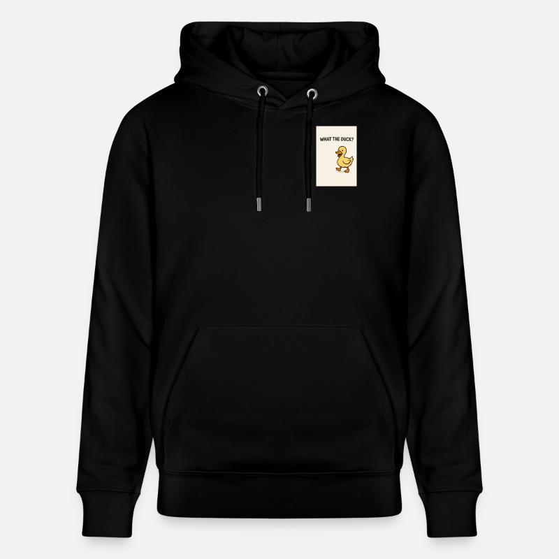 What the Duck – Canard ludique - Sweat à capuche bio CRUISER Stanley/Stella Unisexe - noir