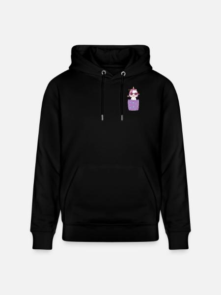 Unicorn Shirt Bag Chest Bag Unicorn Gift - Stanley/Stella CRUISER Unisex Organic Hoodie - black