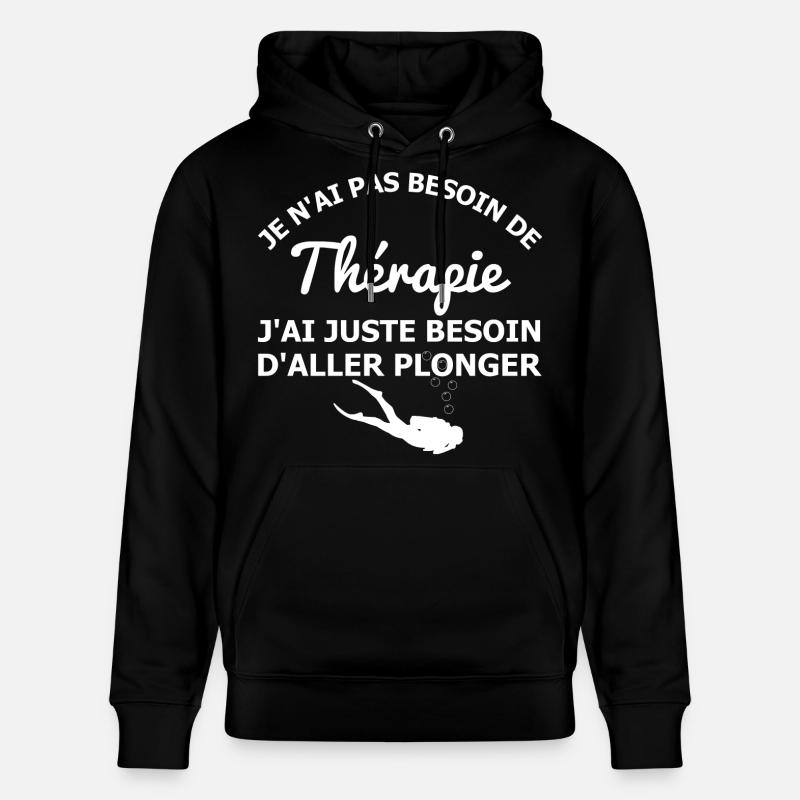 Thérapie de plongeur - Sweat à capuche bio CRUISER Stanley/Stella Unisexe - noir