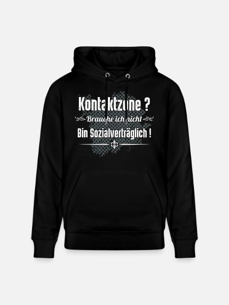 Kontaktzone - Stanley/Stella Unisex Bio-Hoodie CRUISER  - Schwarz