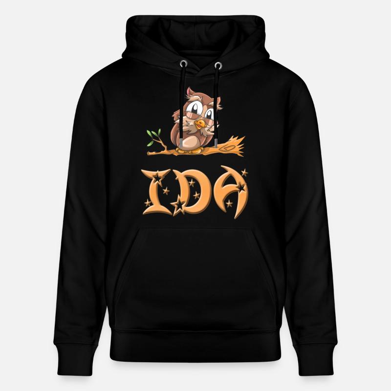 Eule Ida - Stanley/Stella Unisex Bio-Hoodie CRUISER  - Schwarz