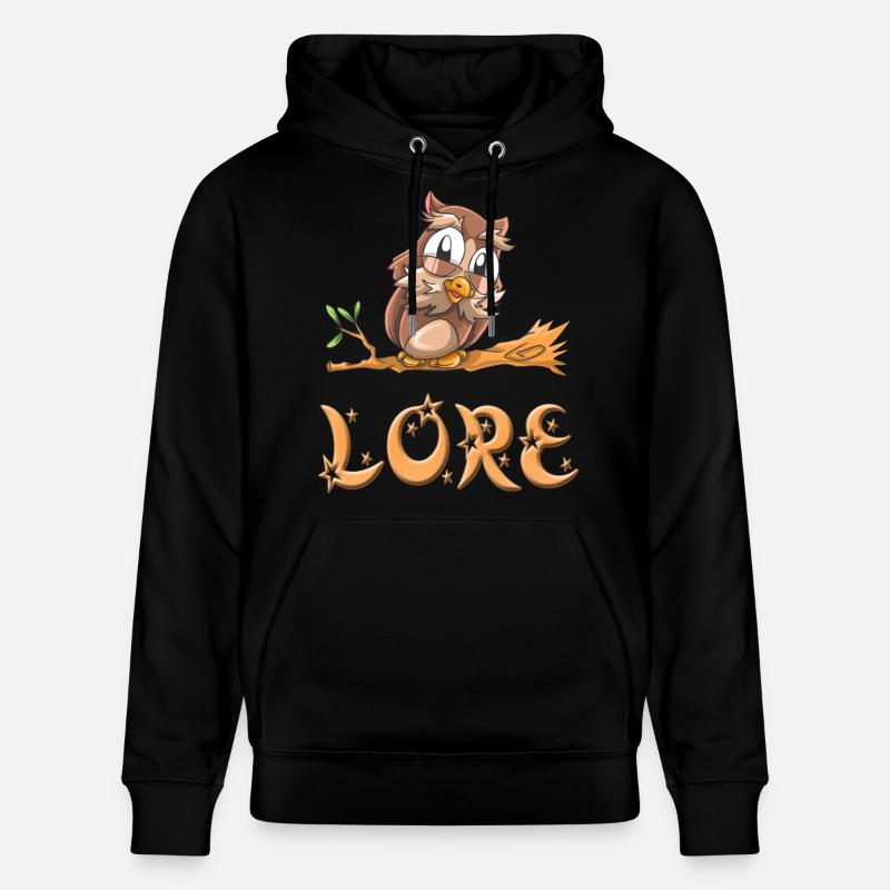 Eule Lore - Stanley/Stella Unisex Bio-Hoodie CRUISER  - Schwarz