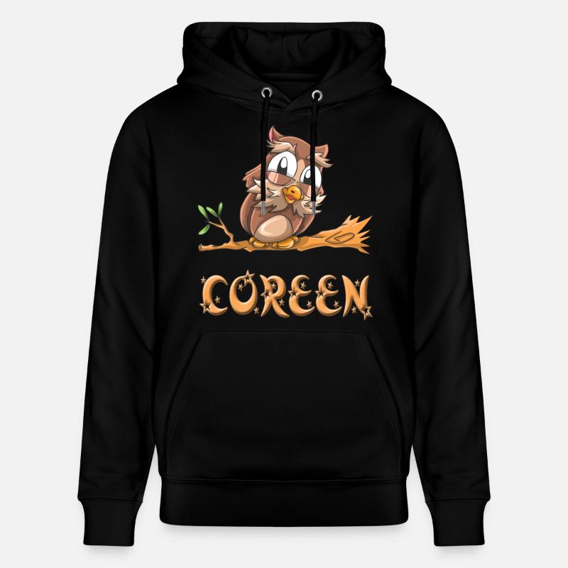 Eule Coreen - Stanley/Stella Unisex Bio-Hoodie CRUISER  - Schwarz