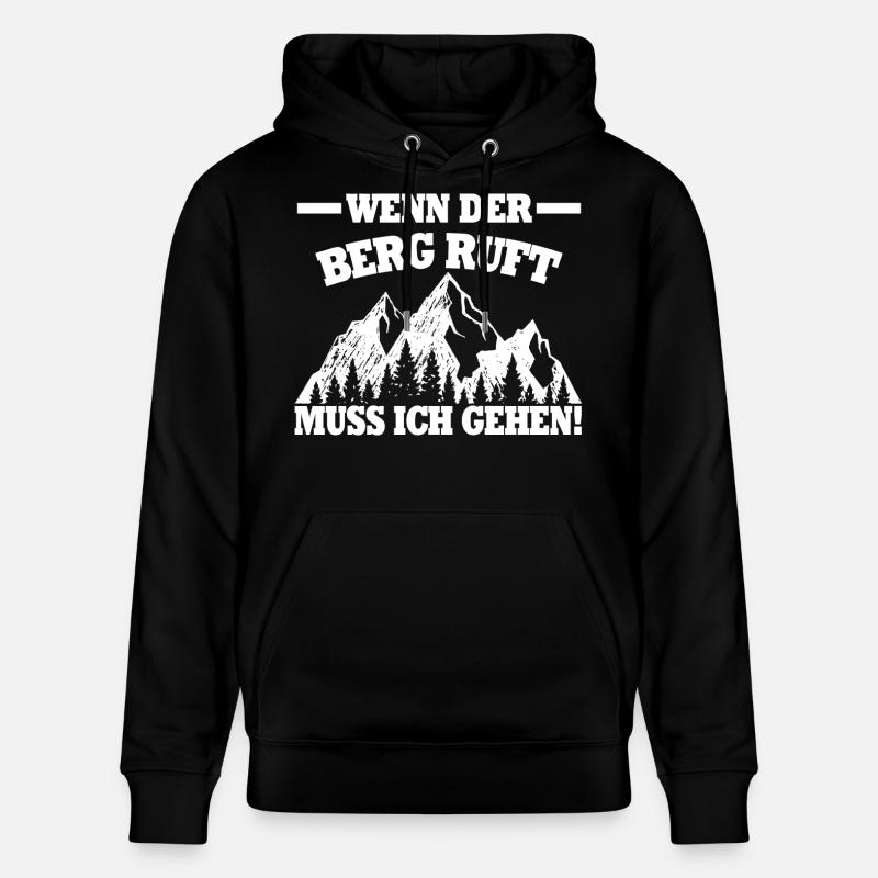 WENN DER BERG RUFT - Stanley/Stella Unisex Bio-Hoodie CRUISER  - Schwarz
