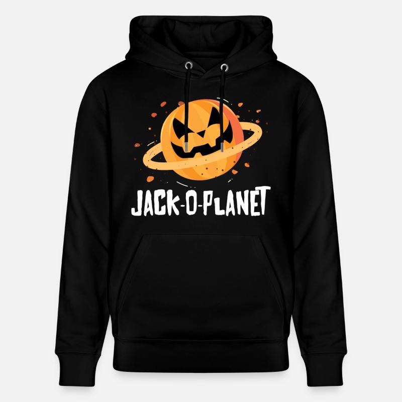 Halloween Pumpkin Face Jack-O-Planet - Sweat à capuche bio CRUISER Stanley/Stella Unisexe - noir