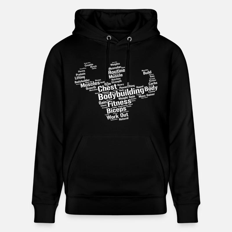 Bodybuilder - Stanley/Stella Unisex Bio-Hoodie CRUISER  - Schwarz