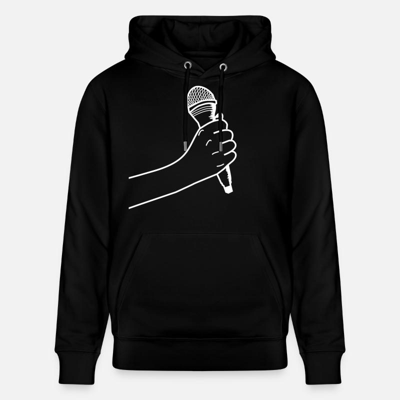 Hand mit Mikrofon - Stanley/Stella Unisex Bio-Hoodie CRUISER - Schwarz