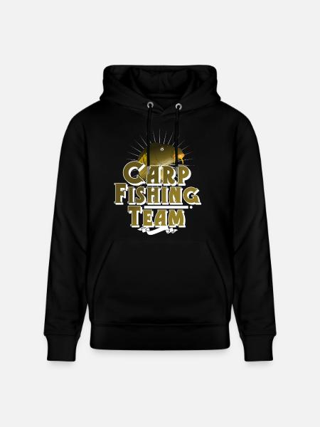 Carp fishing angler fishing - Stanley/Stella CRUISER Unisex Organic Hoodie - black