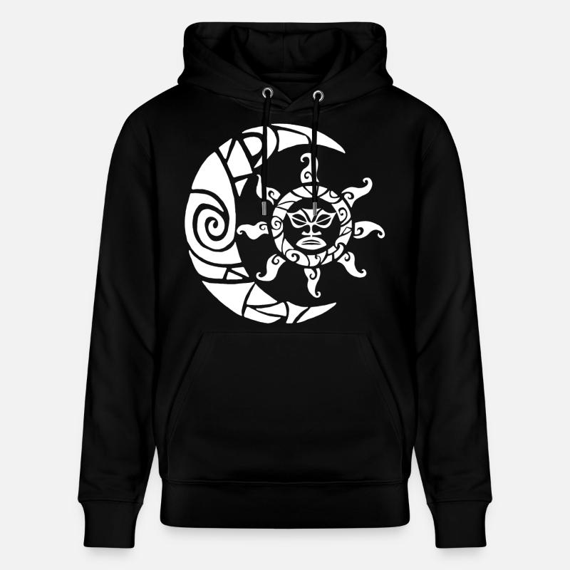 Lune, soleil et nature (blanc) - Sweat à capuche bio CRUISER Stanley/Stella Unisexe - noir