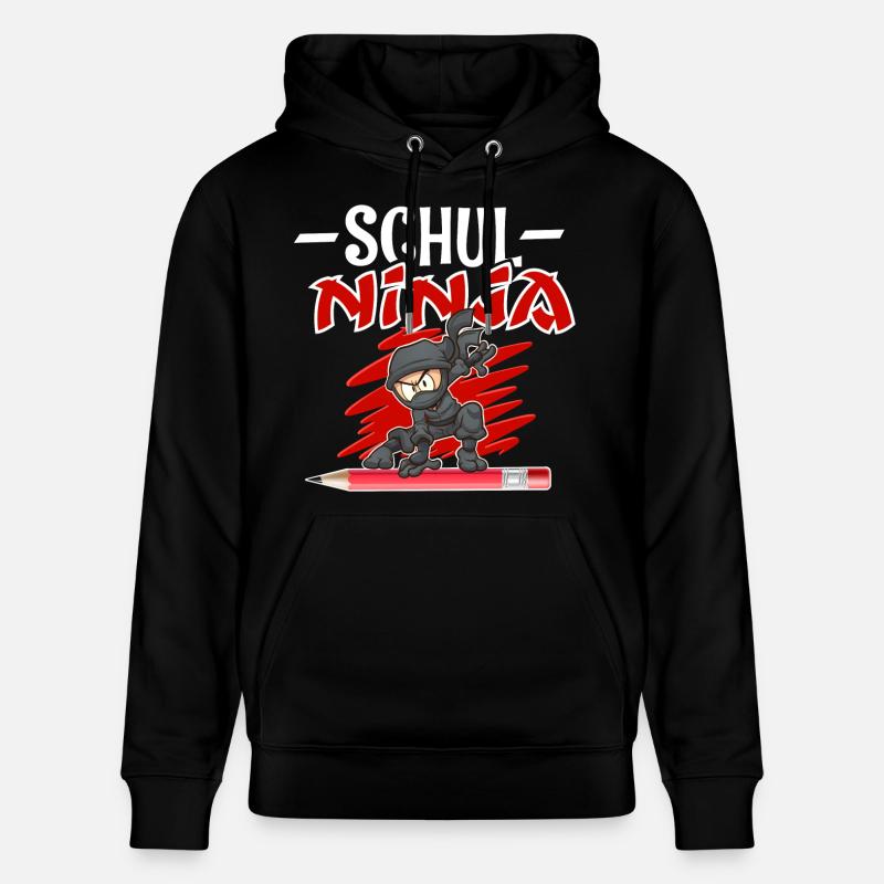 Écolier de formation ninja scolaire - Sweat à capuche bio CRUISER Stanley/Stella Unisexe - noir