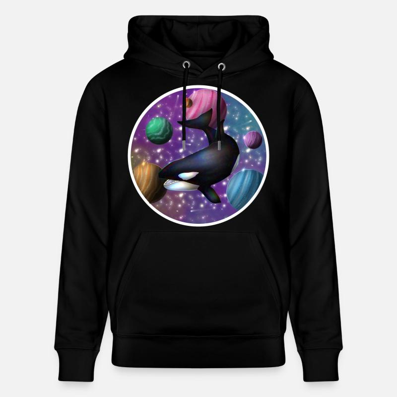 Orca im Raum - Stanley/Stella Unisex Bio-Hoodie CRUISER  - Schwarz
