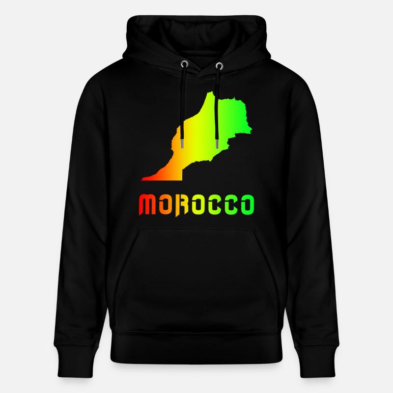 Maroc Arc-en-ciel Plan design / cadeau - Sweat à capuche bio CRUISER Stanley/Stella Unisexe - noir