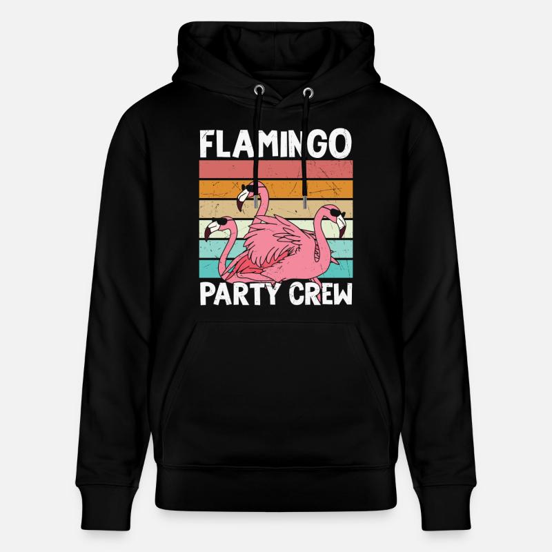 Flamingo Anniversaire Flamingo Party Crew - Sweat à capuche bio CRUISER Stanley/Stella Unisexe - noir