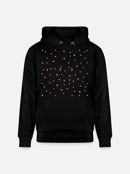 Confetti in pink & yellow - Stanley/Stella CRUISER Unisex Organic Hoodie - black