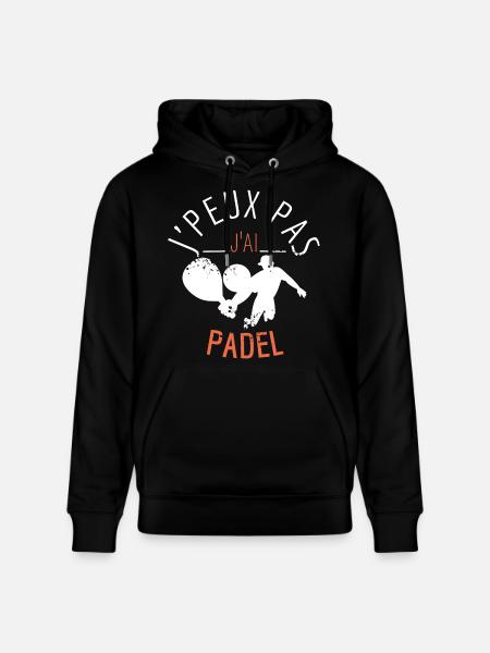 J'PEUX Pas J'ai PADEL - Sweat à capuche bio CRUISER Stanley/Stella Unisexe - noir
