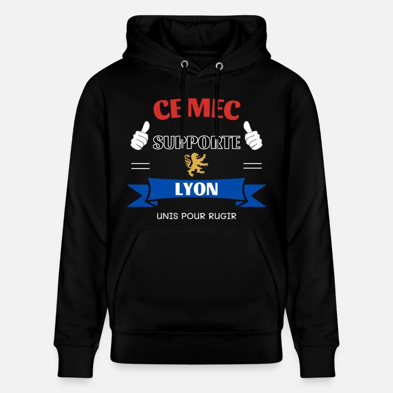 Ce mec supporte Lyon - Sweat à capuche bio CRUISER Stanley/Stella Unisexe - noir
