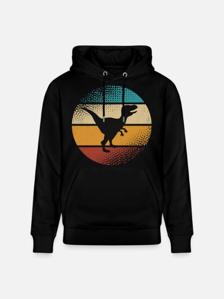 Velociraptor Dino Dinosaurs - Stanley/Stella CRUISER Unisex Organic Hoodie - black