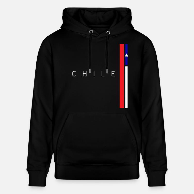 Drapeau du Chili, fierté chilienne - Sweat à capuche bio CRUISER Stanley/Stella Unisexe - noir