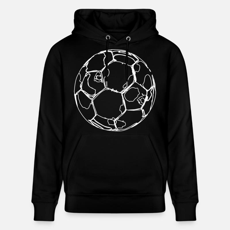 Dessin de football - Sweat à capuche bio CRUISER Stanley/Stella Unisexe - noir
