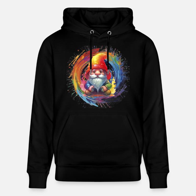Bunter Weihnachtszwerg Zauberer - Stanley/Stella Unisex Bio-Hoodie CRUISER  - Schwarz
