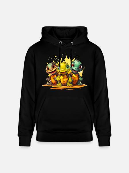Baby turtles squad - Stanley/Stella CRUISER Unisex Organic Hoodie - black