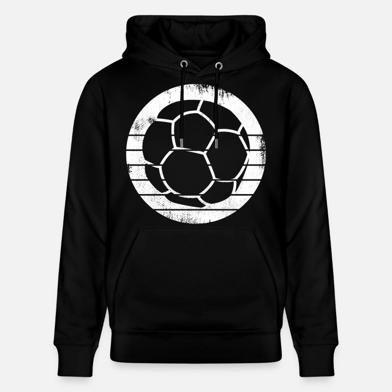 Dessin de balle de handball - Sweat à capuche bio CRUISER Stanley/Stella Unisexe - noir