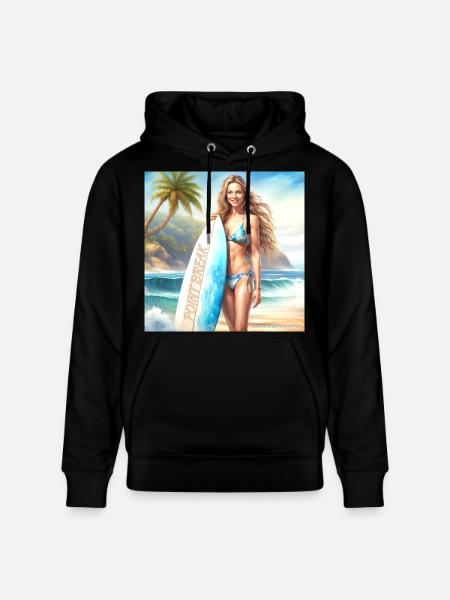 Girl Action Surf 2 - Stanley/Stella CRUISER Unisex Organic Hoodie - black