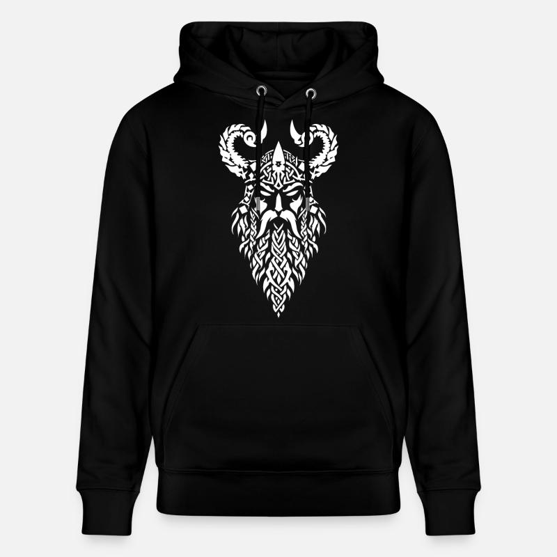 Viking warrior head - Sweat à capuche bio CRUISER Stanley/Stella Unisexe - noir