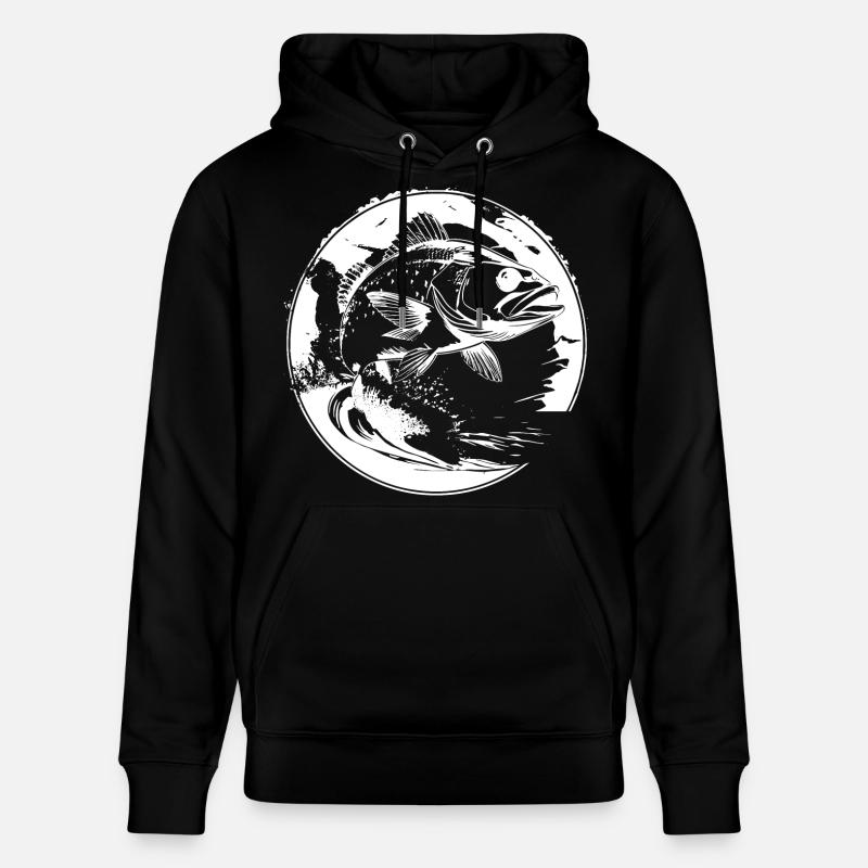 Fisch Grafik - Stanley/Stella Unisex Bio-Hoodie CRUISER  - Schwarz