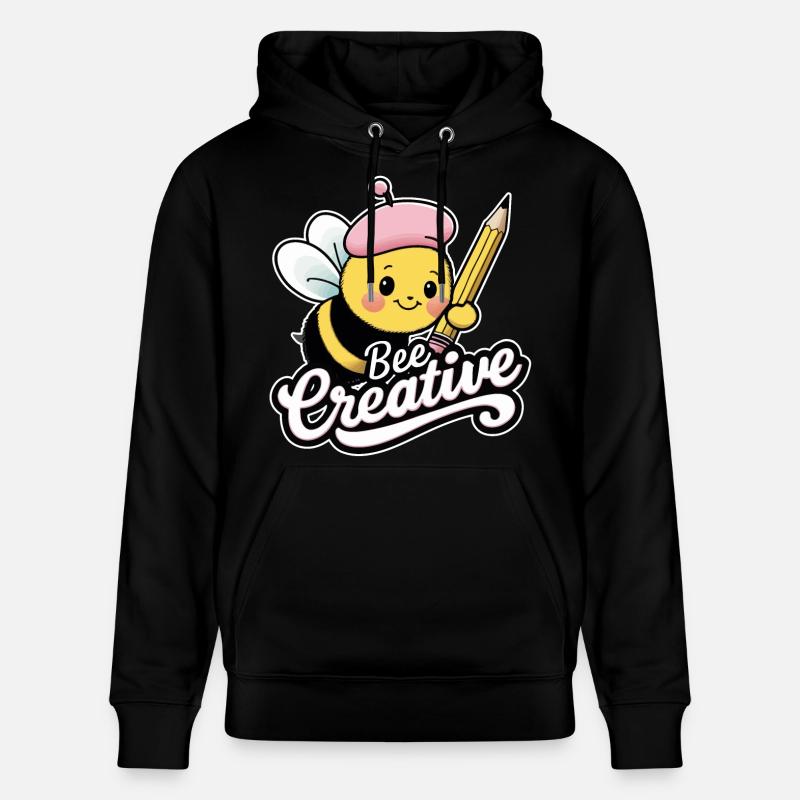 kreative Biene Bee be creative - Stanley/Stella Unisex Bio-Hoodie CRUISER  - Schwarz