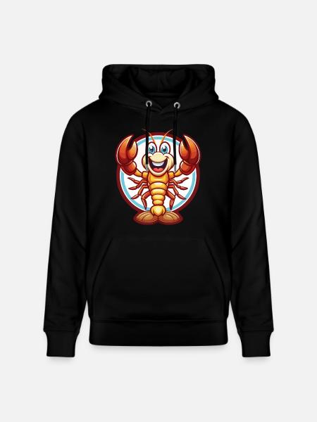 Lobster Funny Kawaii Cartoon Clipart Animal Pet - Stanley/Stella CRUISER Unisex Organic Hoodie - black