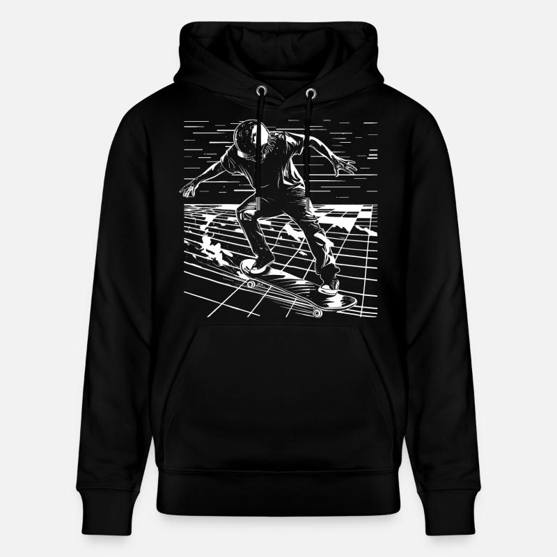 Graphismes de patineur - Sweat à capuche bio CRUISER Stanley/Stella Unisexe - noir