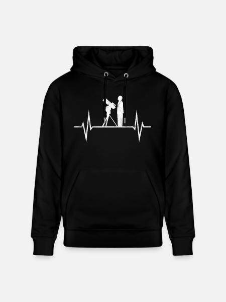 Astronomy Astronomer Telescope Universe - Stanley/Stella CRUISER Unisex Organic Hoodie - black