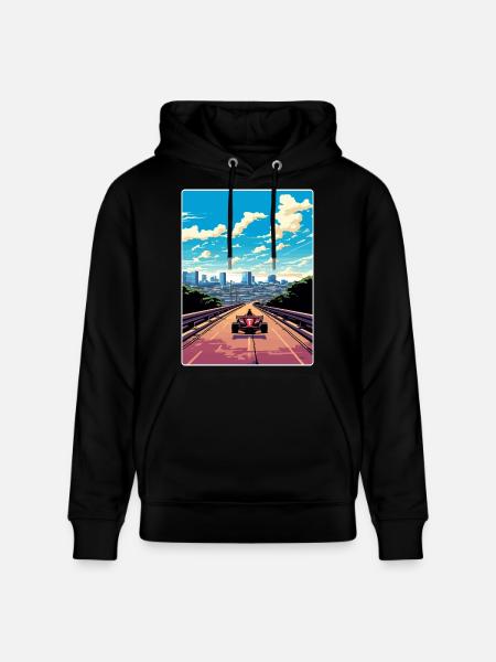 Austin Circuit Motorsport Race Texas Travel Poster - Stanley/Stella CRUISER Unisex Organic Hoodie - black